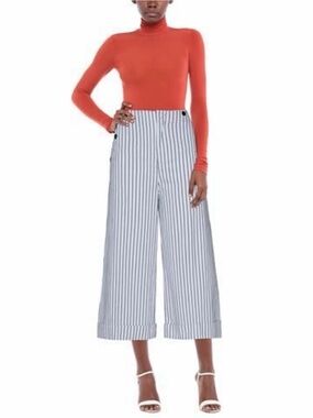 DONDUP Italian Made Striped Twill Culottes- US 8/ EU 4- MSRP $400